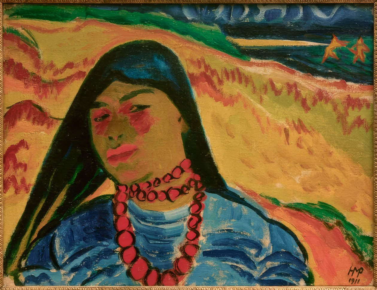 På stranden i Nidden af Max Pechstein