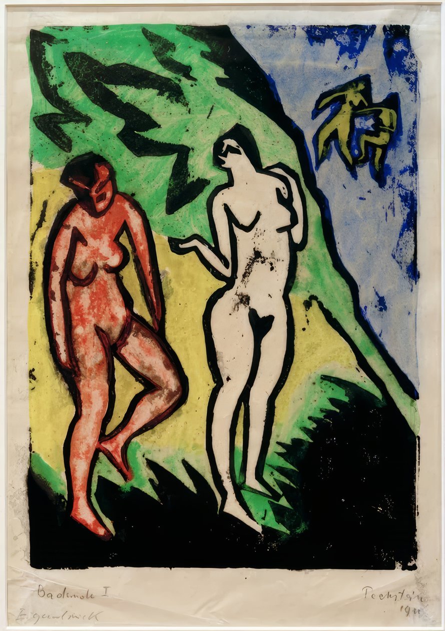 Badende V af Max Pechstein