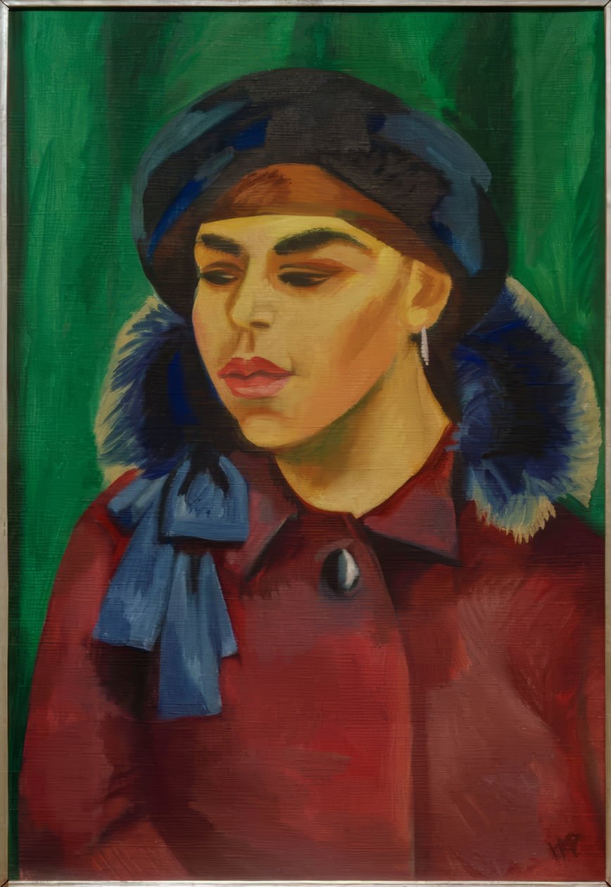 Blå boa af Max Pechstein