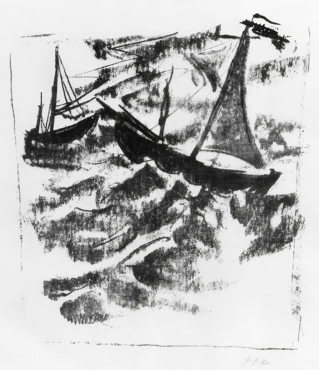 Både i storm af Max Pechstein