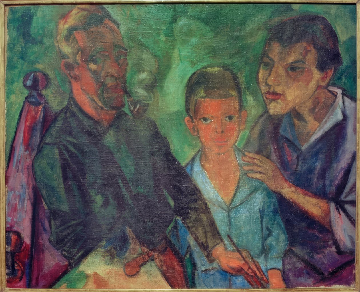 Kunstneren og hans familie af Max Pechstein