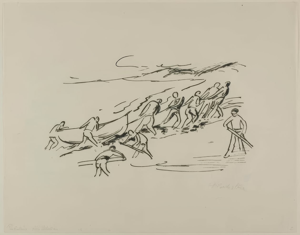 Afstigning, fra Rejsebilleder: Italien-Sydhavet af Max Pechstein