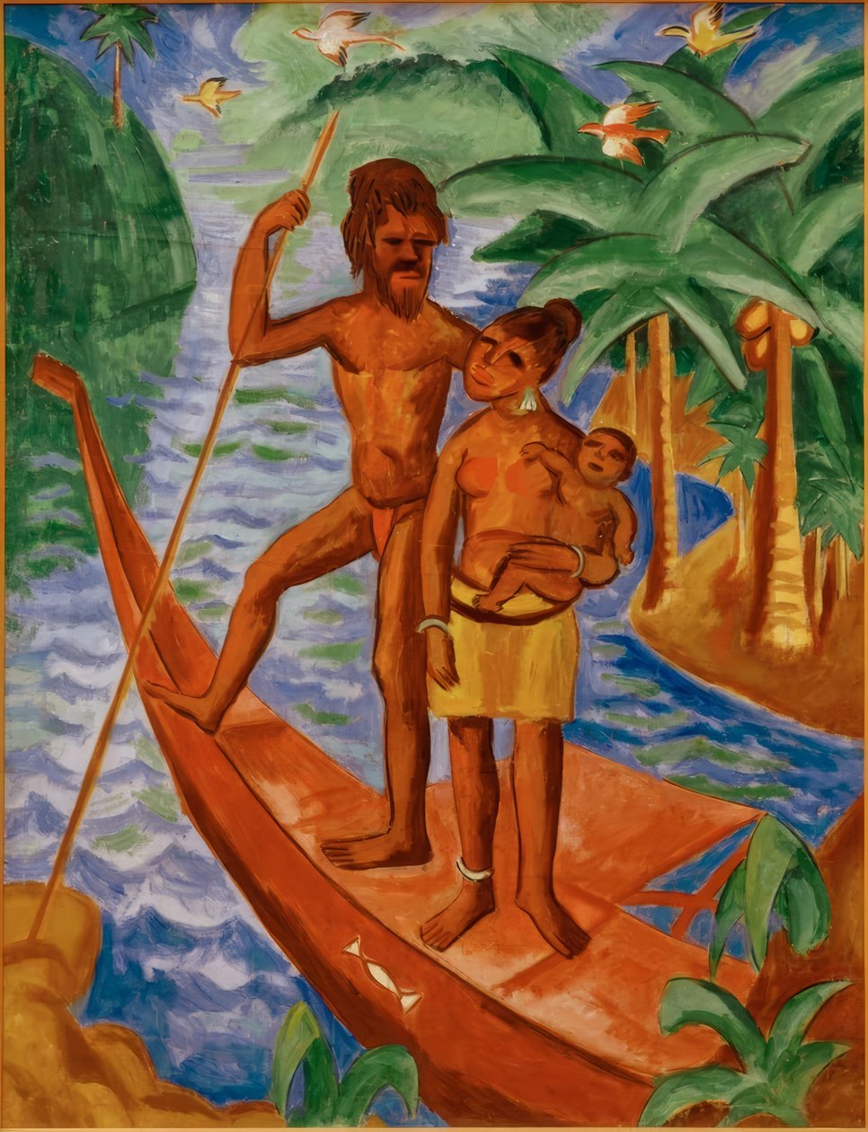 Ægtepar på Palau af Max Pechstein