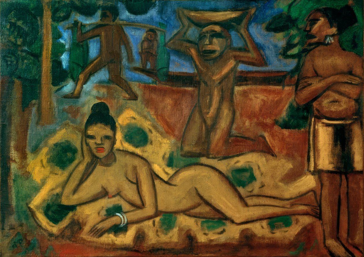 Kvinder på Palau af Max Pechstein