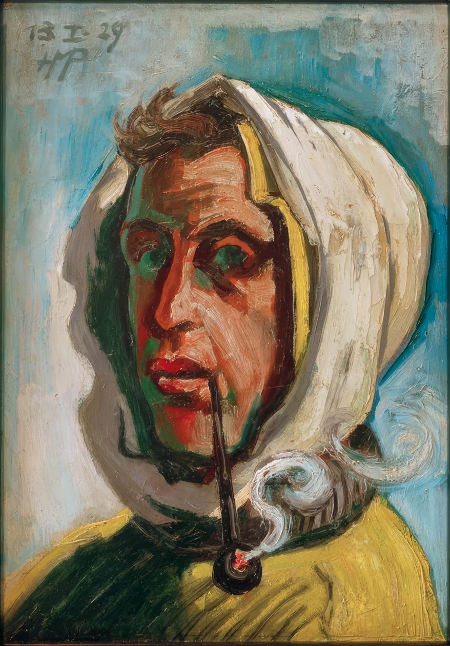 Sygt selvportræt af Max Pechstein