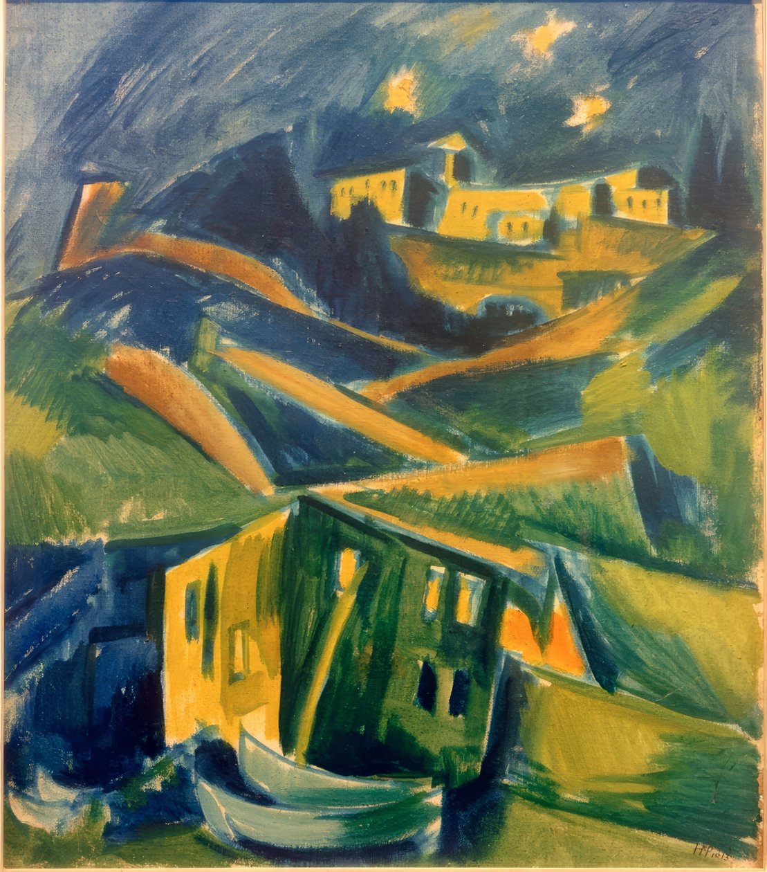 Kysten ved Monte Rosso al Mare af Max Pechstein