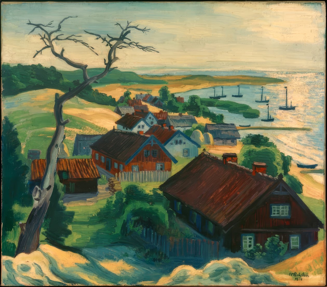 I morgen hos Purwin, Kuriske Nehrung af Max Pechstein