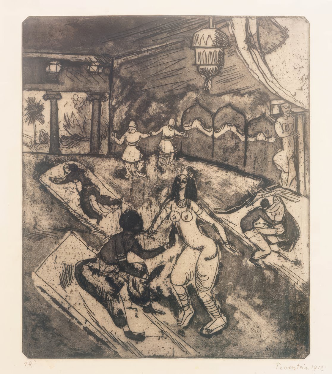 Russisk ballet I af Max Pechstein