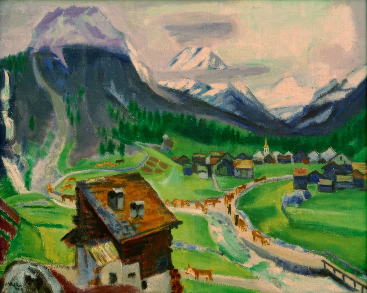 Saas Almagell af Max Pechstein