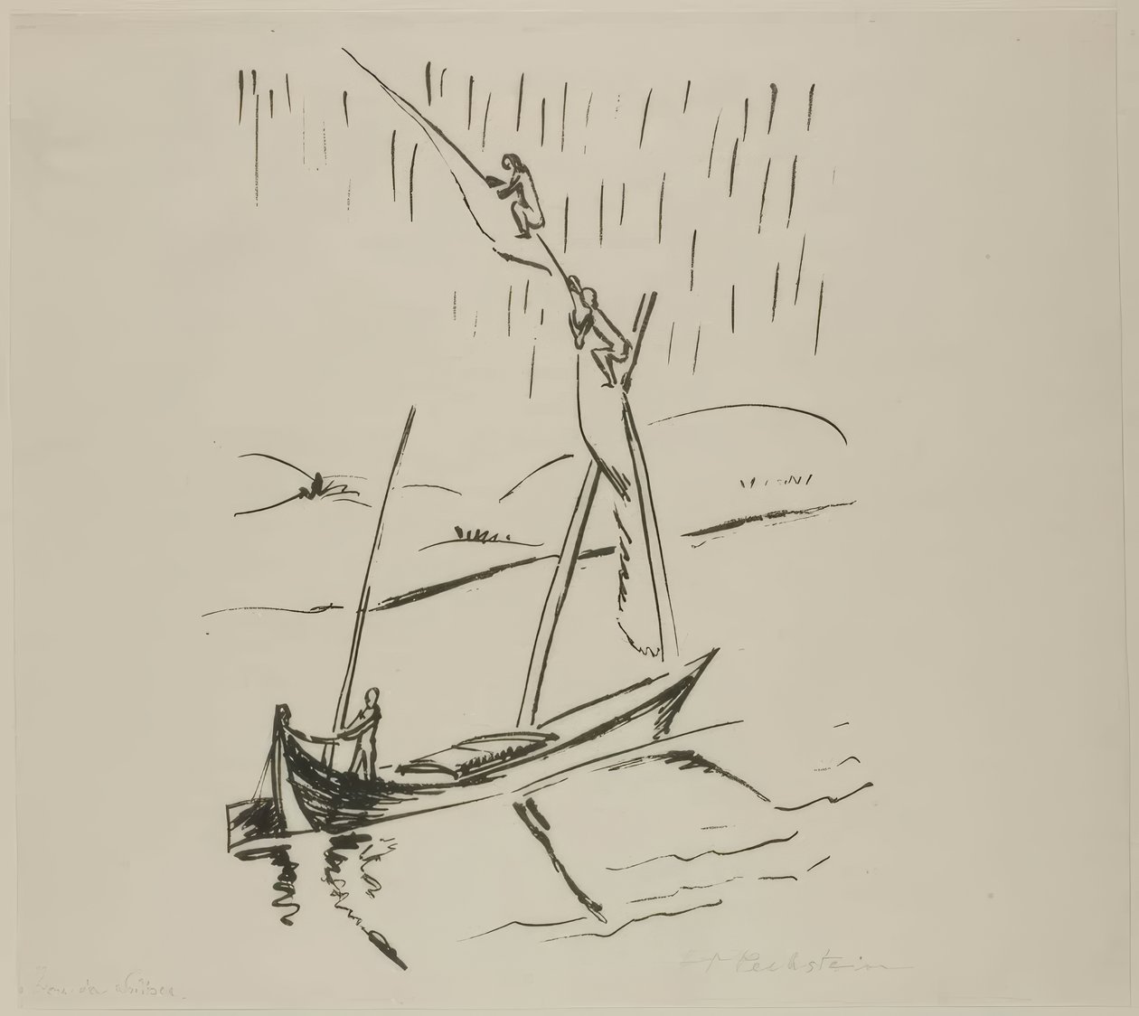 Suezkanalen, fra rejsebilleder: Italien-Sydhavet af Max Pechstein