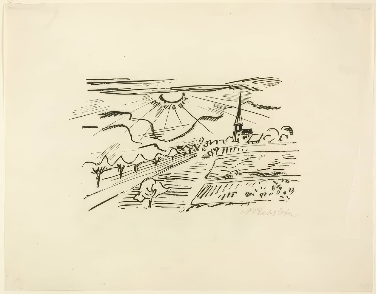 Thüringen, fra rejsebilleder: Italien-Sydhavet af Max Pechstein