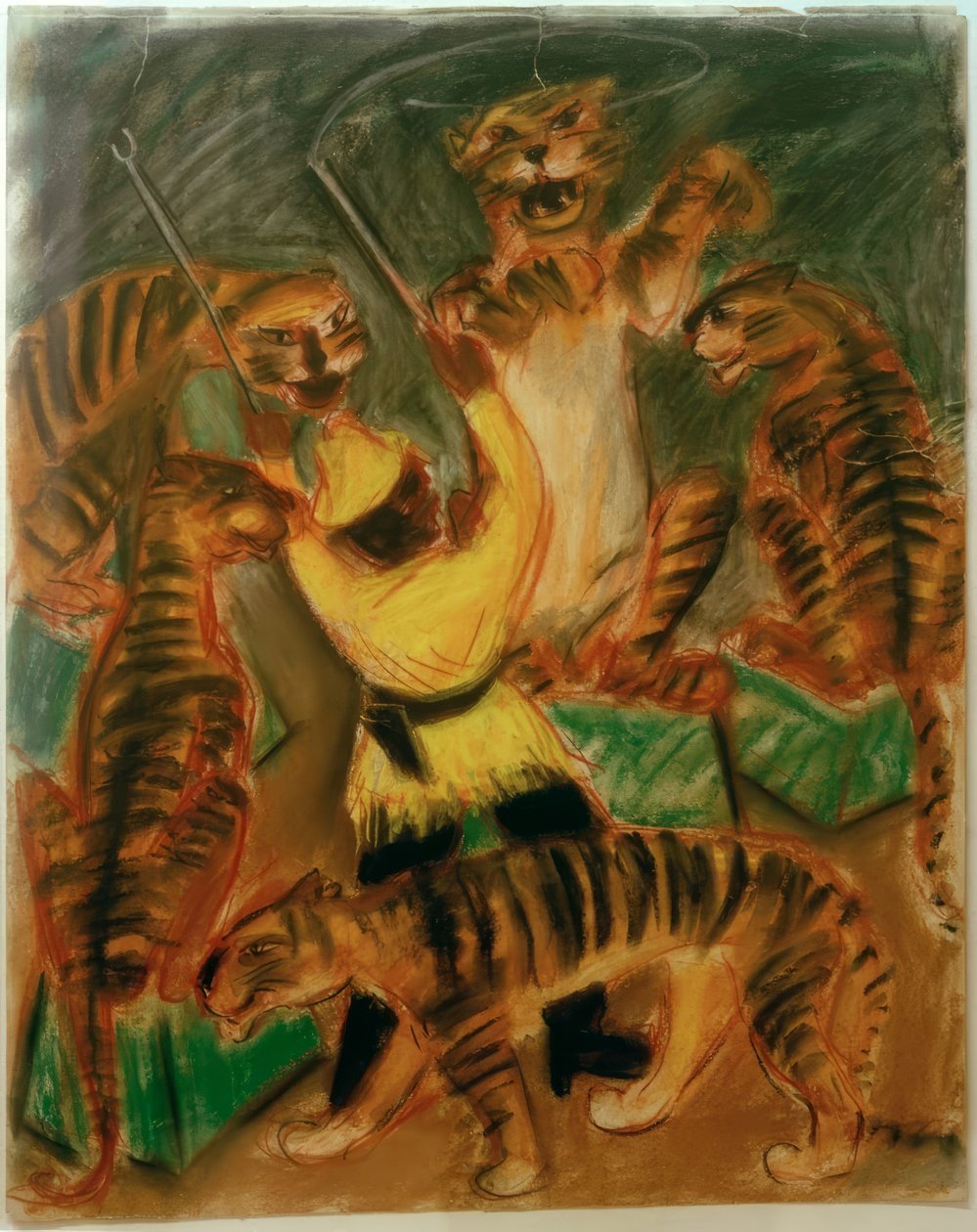 Tigergruppe af Max Pechstein