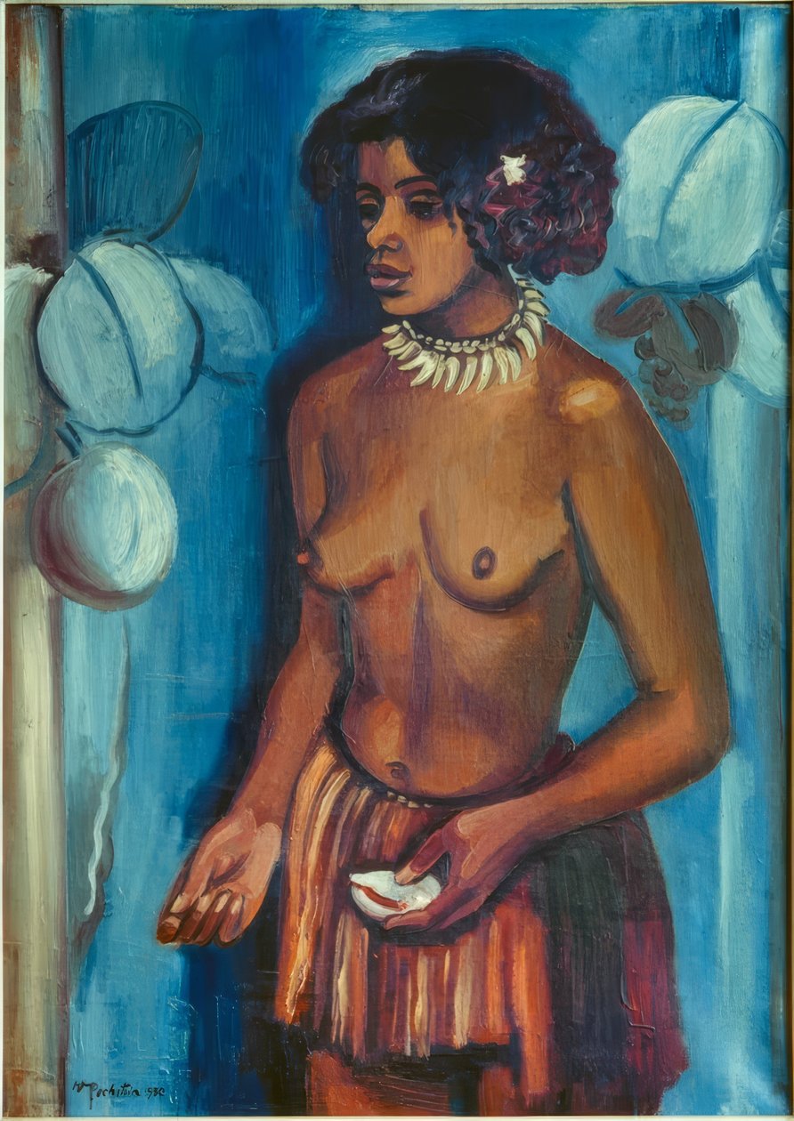 Yuka med muslingen af Max Pechstein