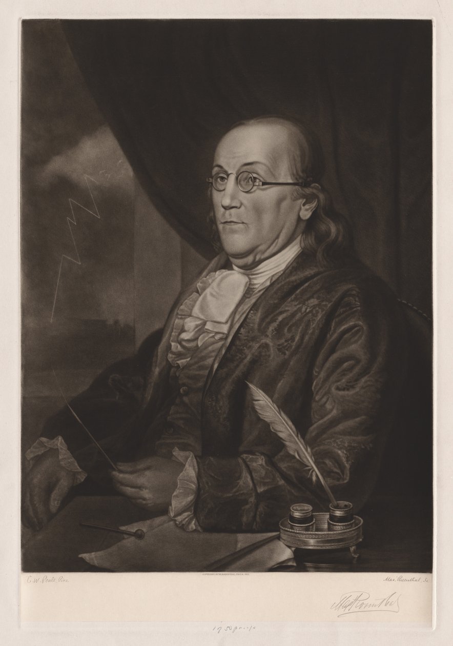 Benjamin Franklin, 1901. af Max Rosenthal