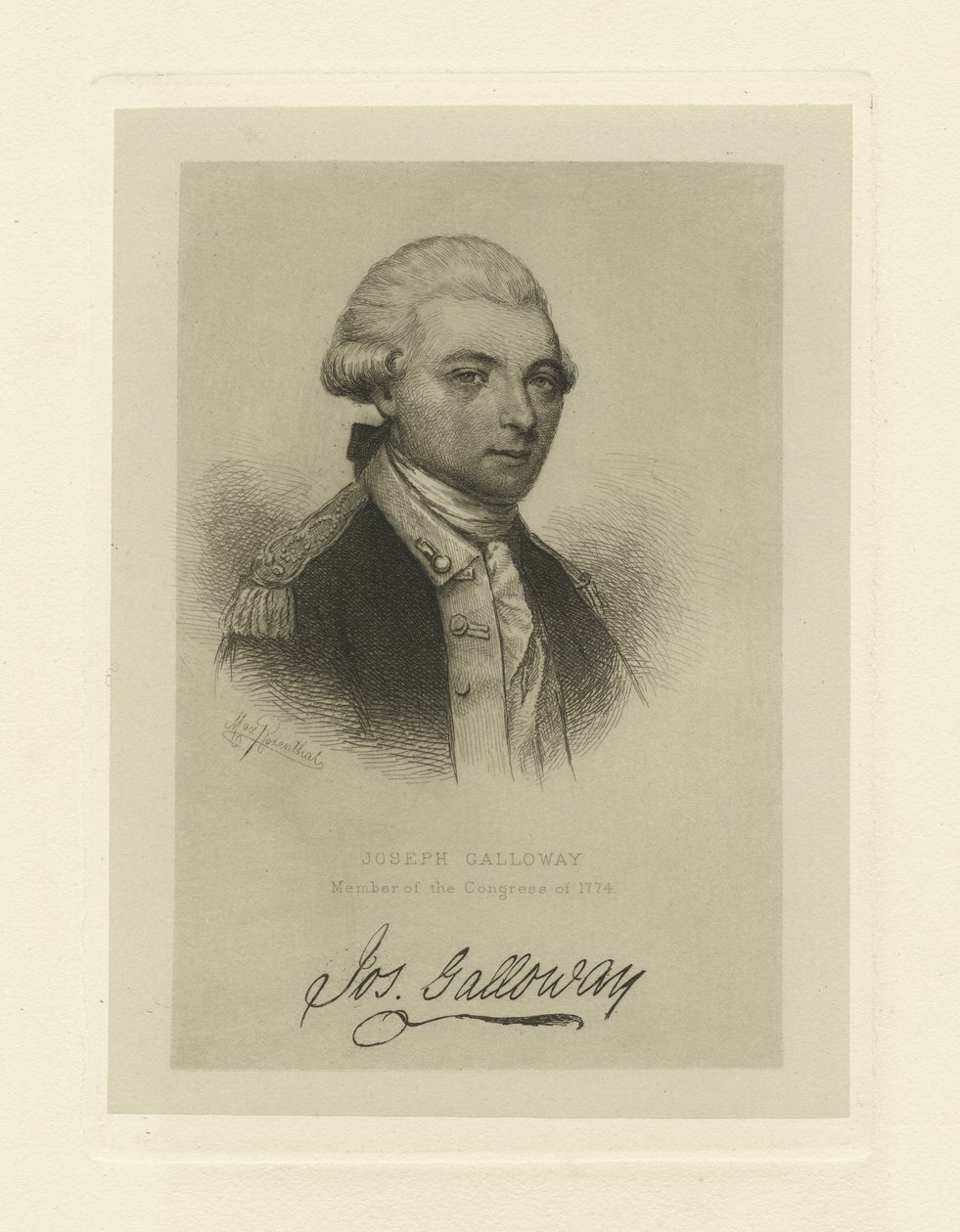 Joseph Galloway, medlem af kongressen af 1774, ca. 1885 af Max Rosenthal