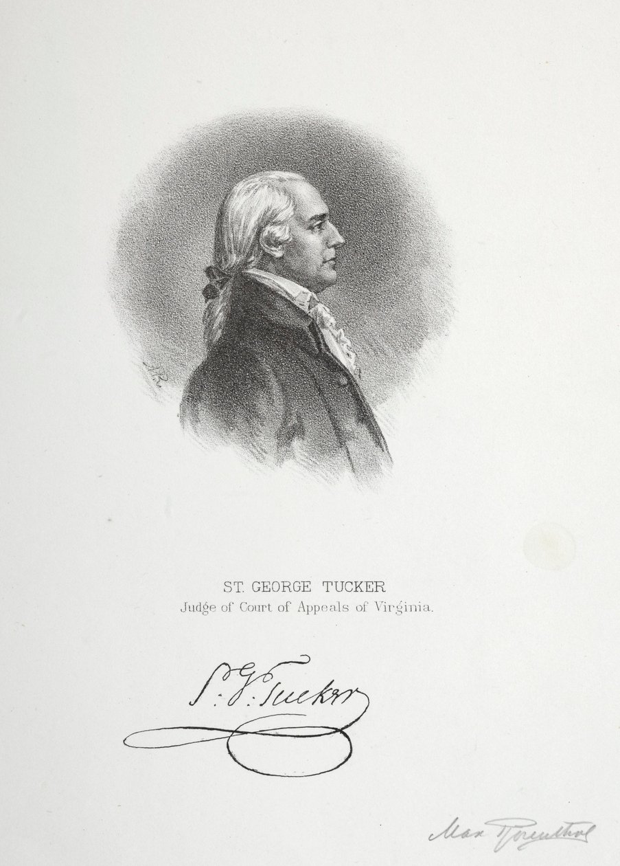 St. George Tucker, dommer ved appelretten i Virginia. af Max Rosenthal
