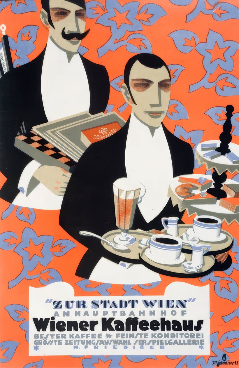 Kaffehus, Zur Stadt Wien af Max Schwarzer