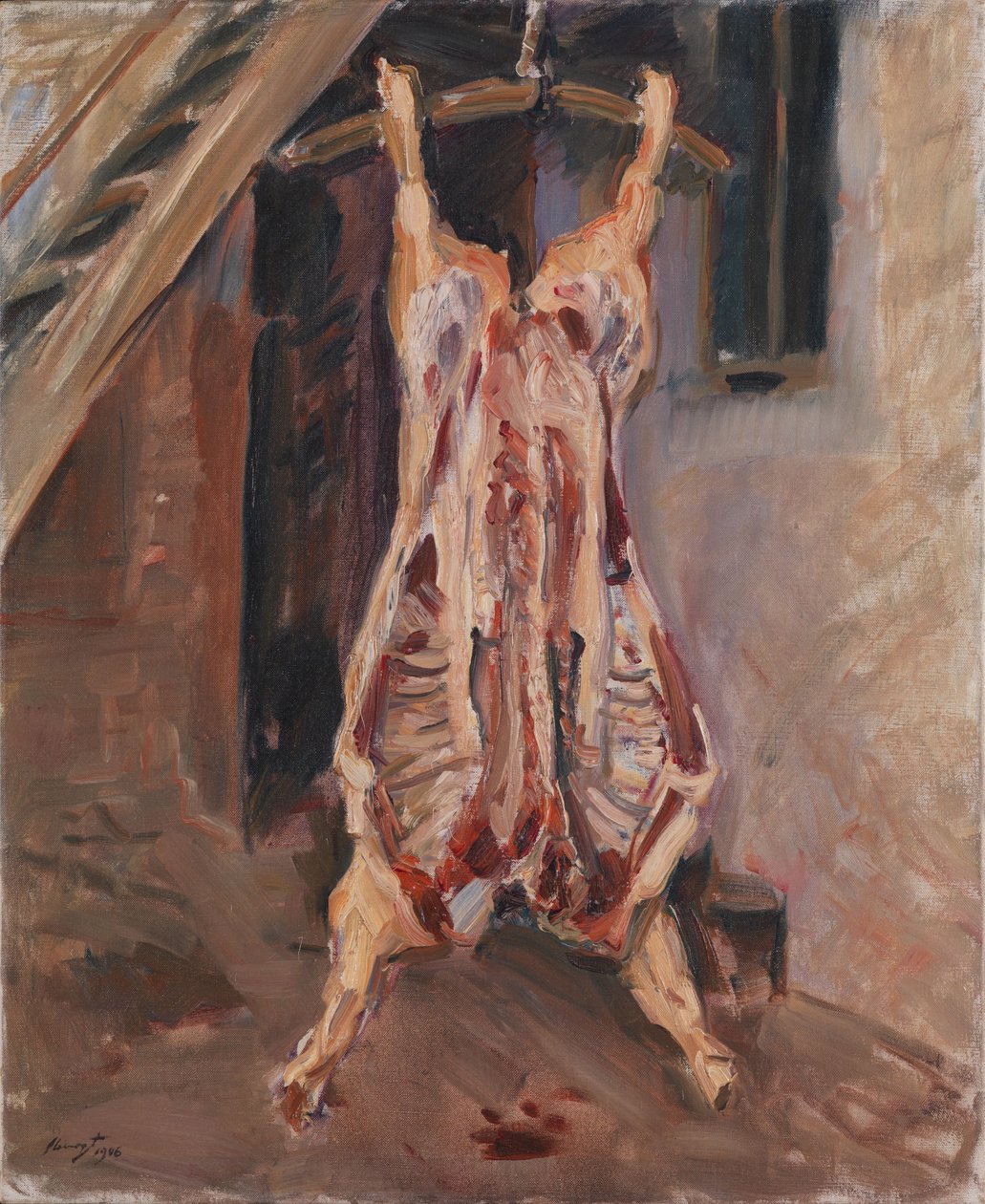 Slagtet gris af Max Slevogt
