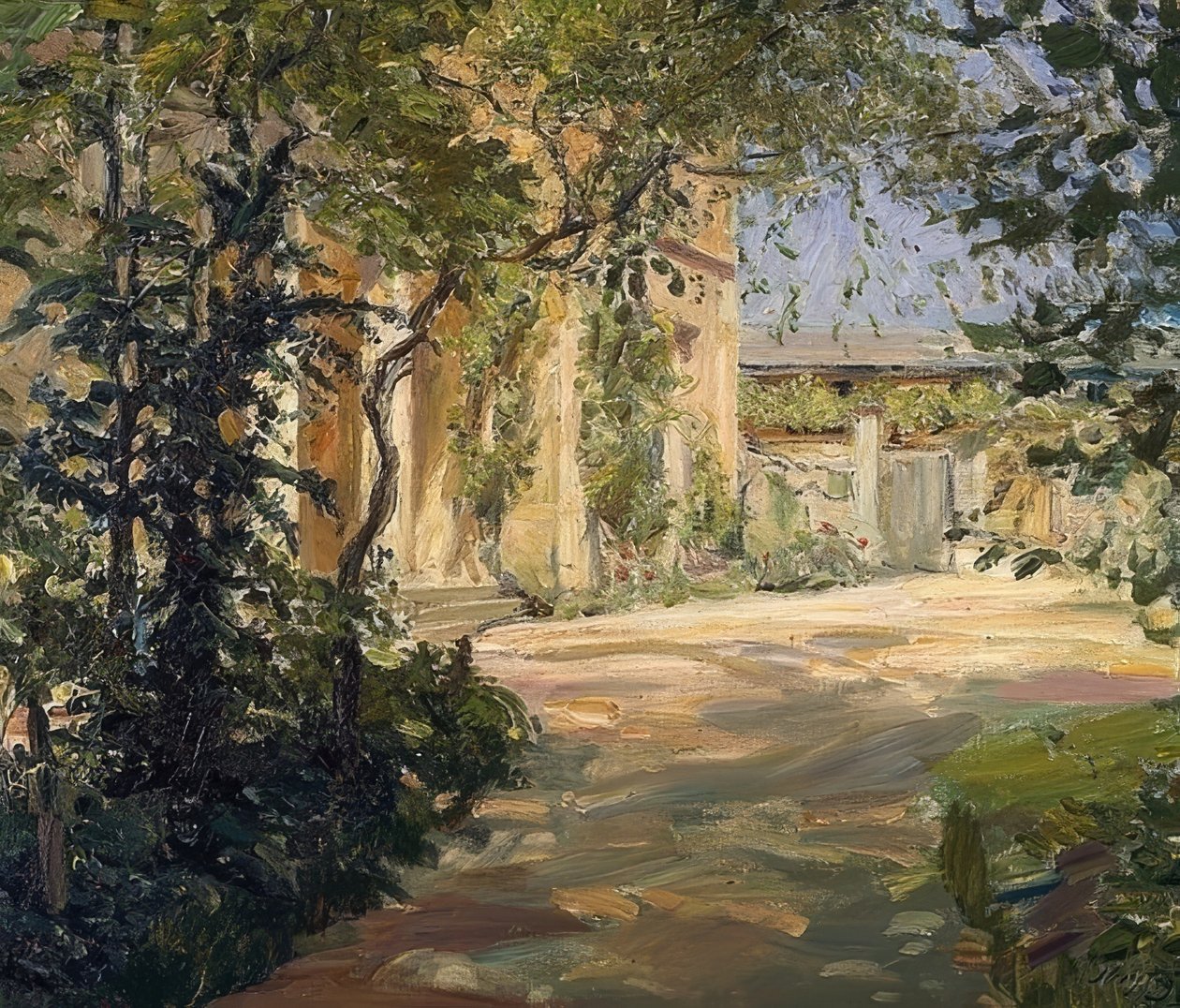 Landhus i Godramstein. 1909 af Max Slevogt