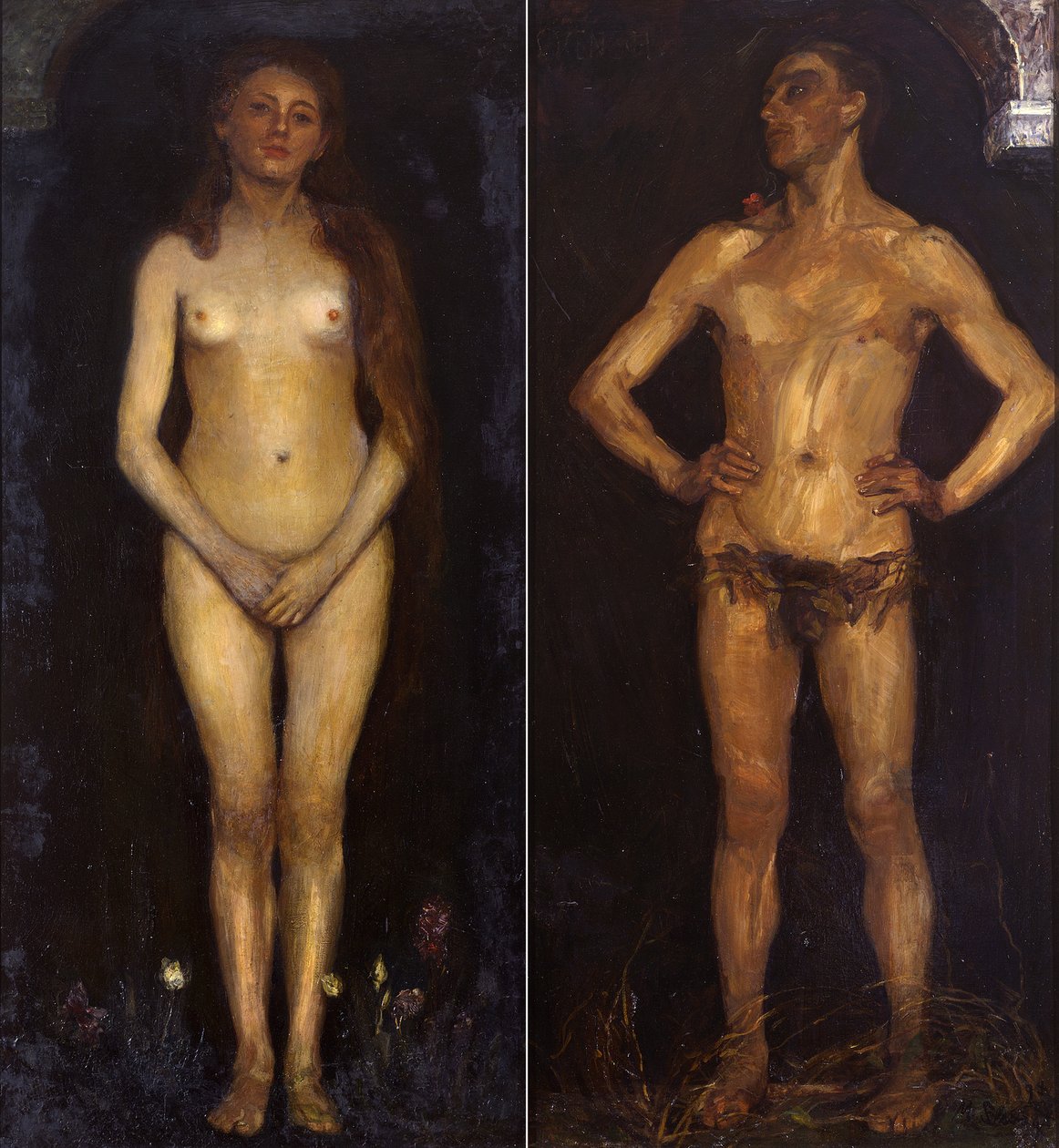 Menneskepar (Homo sapiens-tavler) af Max Slevogt