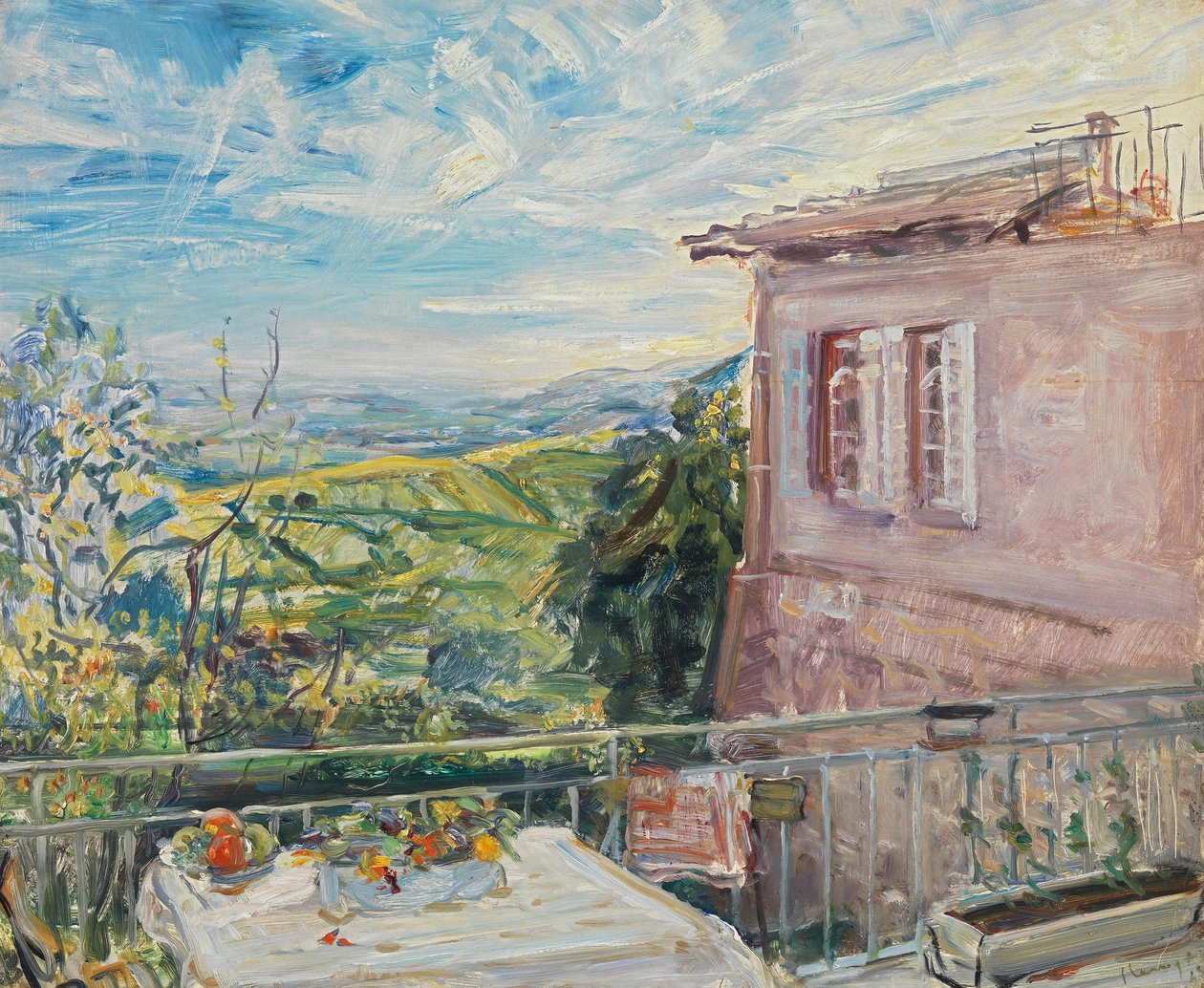 Terrasse i Neukastel af Max Slevogt