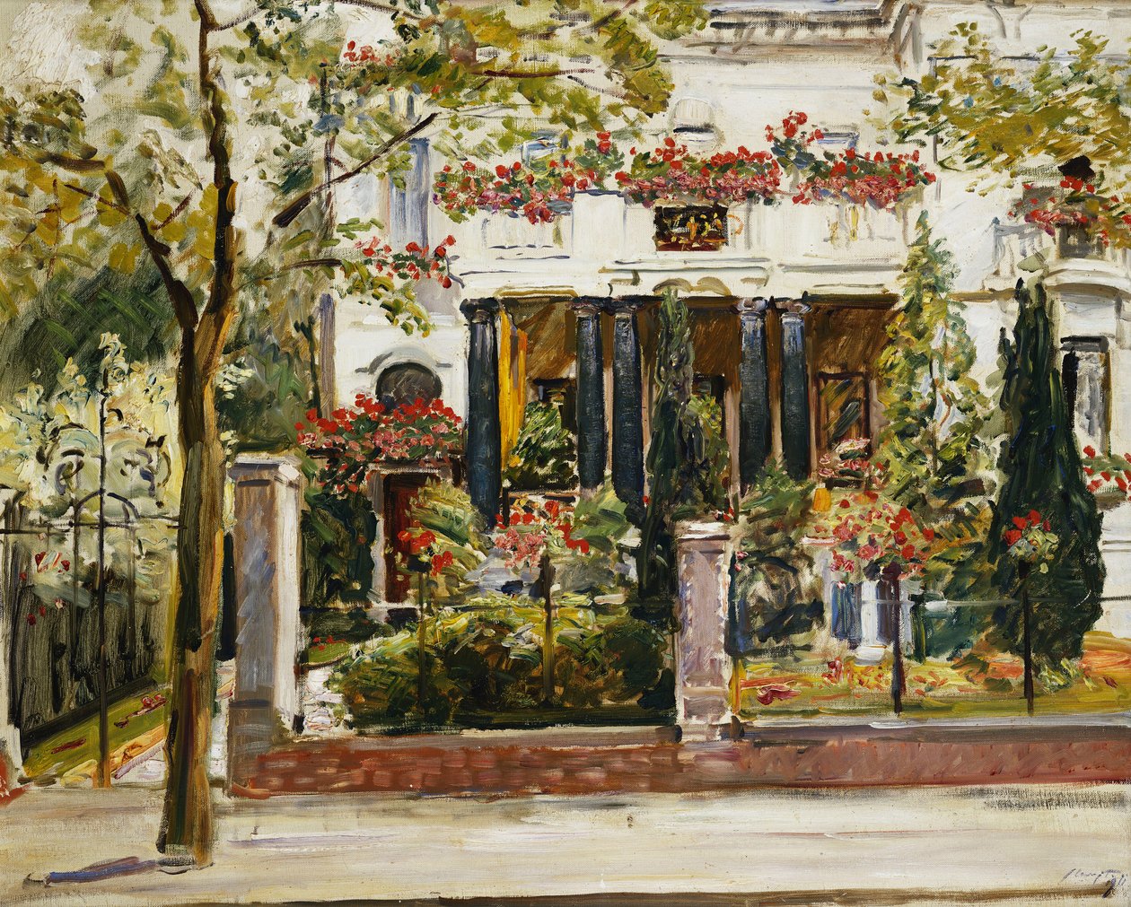 Forhaven til Steinbart Villa i Berlin; Forhaven til Steinbarts villa i Berlin, 1911 af Max Slevogt