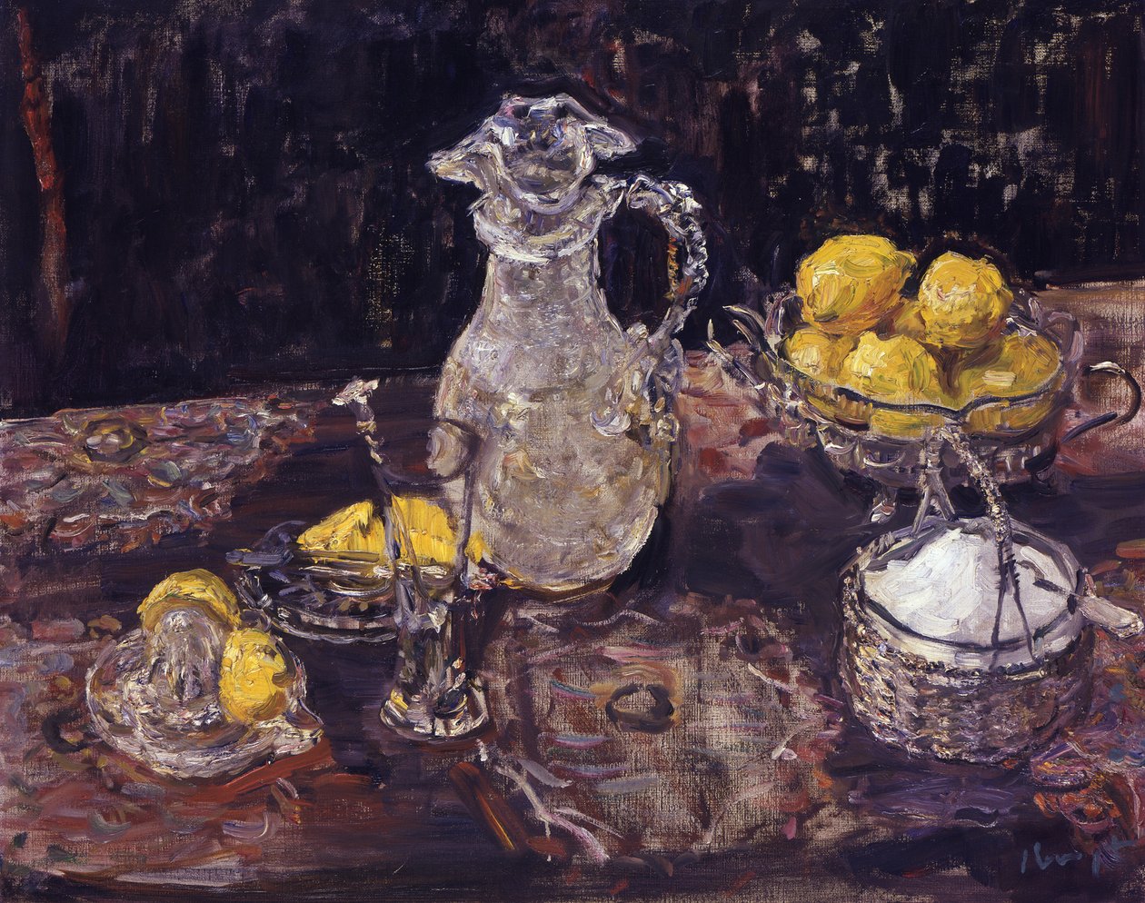 Stilleben med citroner af Max Slevogt