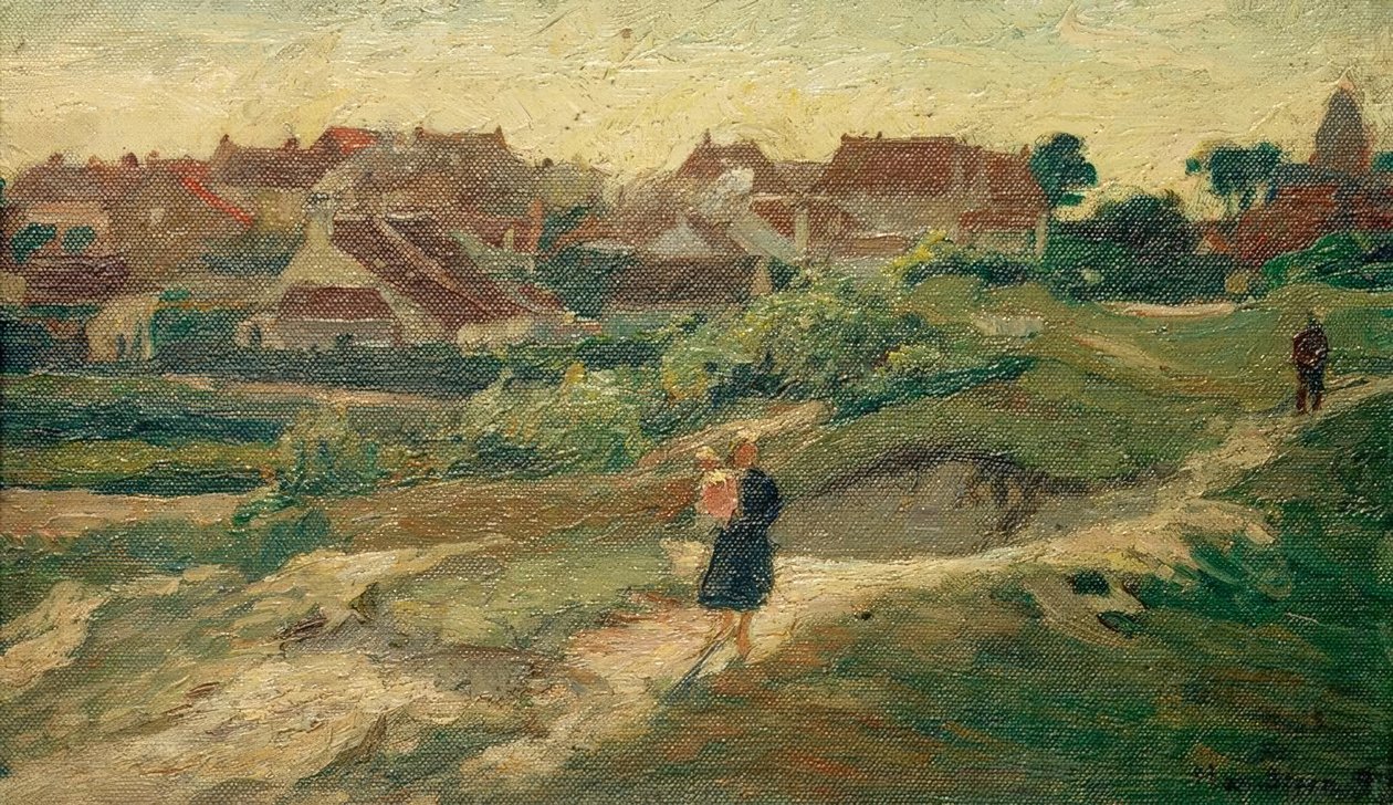 Hollandsk landsbyudsigt af Max Stern