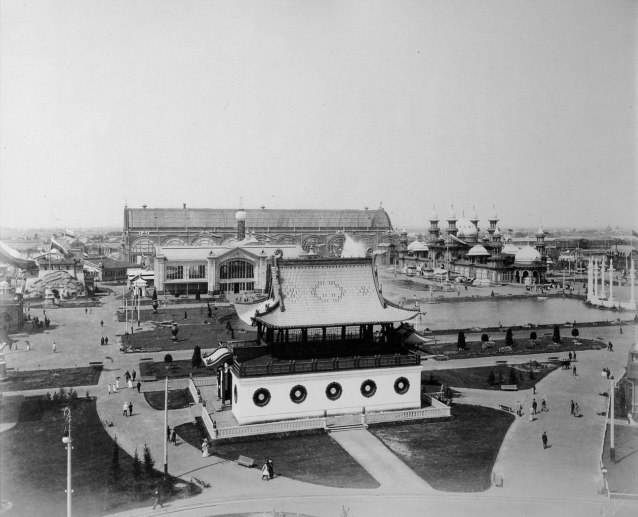 Generelt billede, All-Russia-udstillingen, Nizhny Novgorod, Rusland, 1896. af Maxim Dmitriev