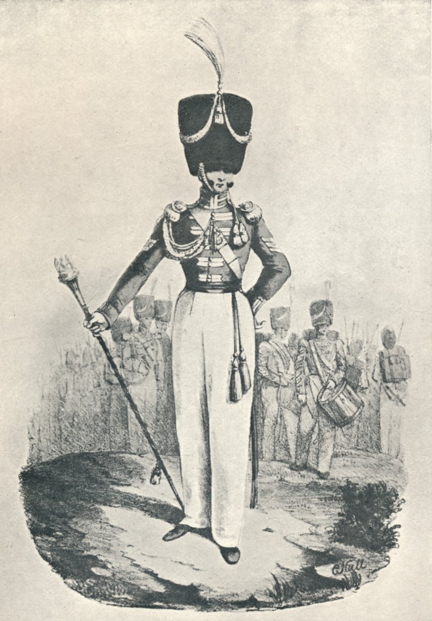 87. regiment eller Royal Irish Fusiliers, trommemajor 1828, 1828 1909 af Maxim Gauci