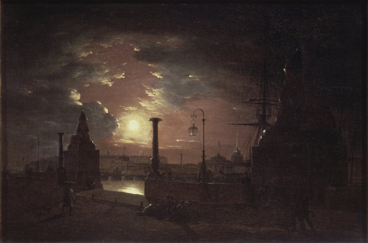 Efterårsnat i St. Petersborg, 1835 af Maxim Nikiphorovich Vorobyev