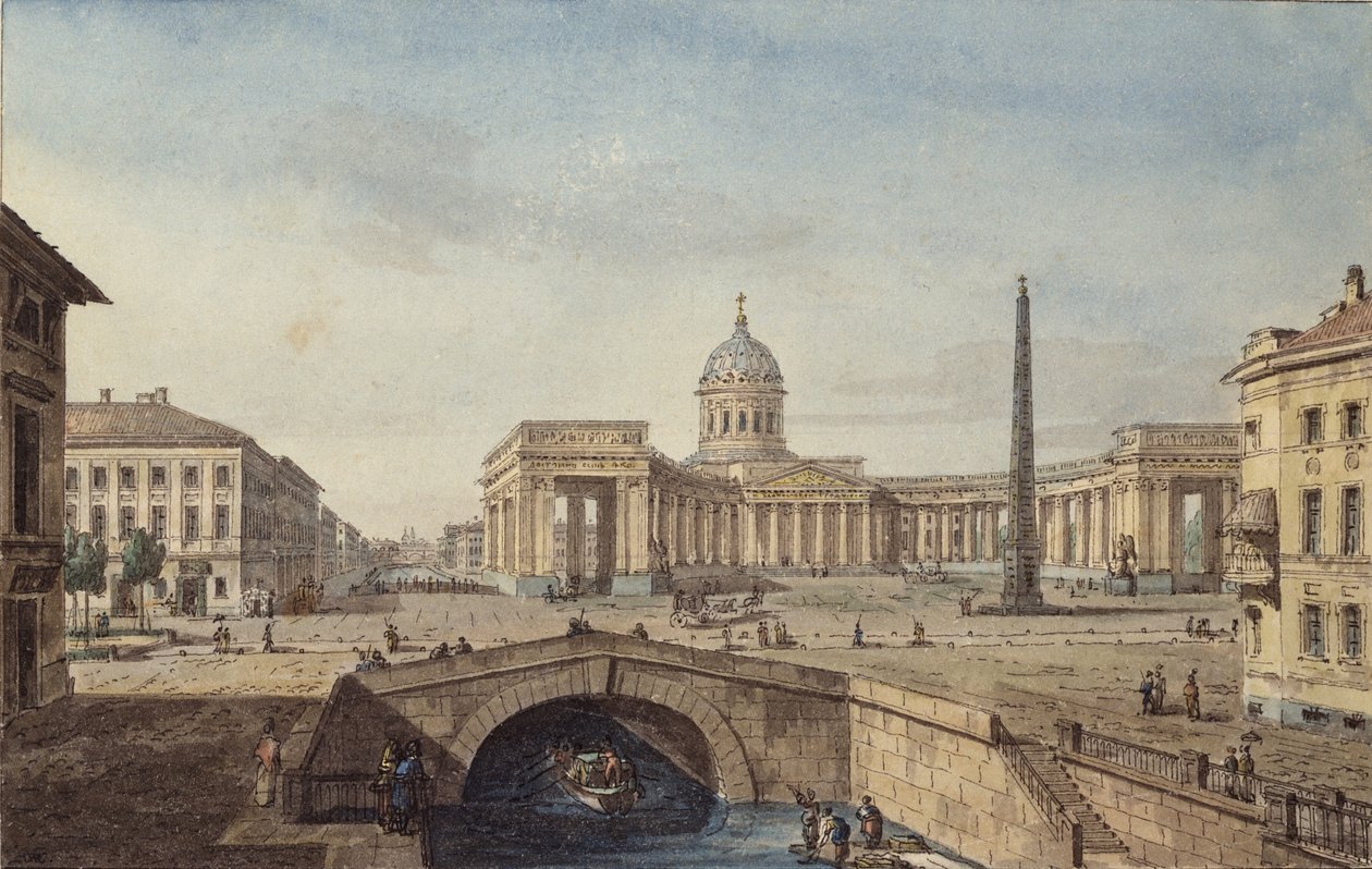 Kazan-katedralen i Sankt Petersborg, 1817 af Maxim Nikiphorovich Vorobyev