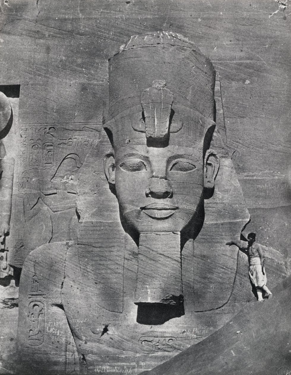 Kolossalstatue af Ramses II i Abu Simbel, 1850 af Maxime Du Camp