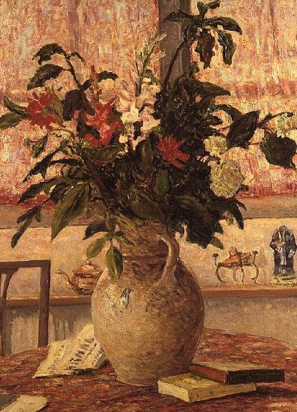 Flot blomster foran et vindue, 1910 af Maxime Emile Louis Maufra