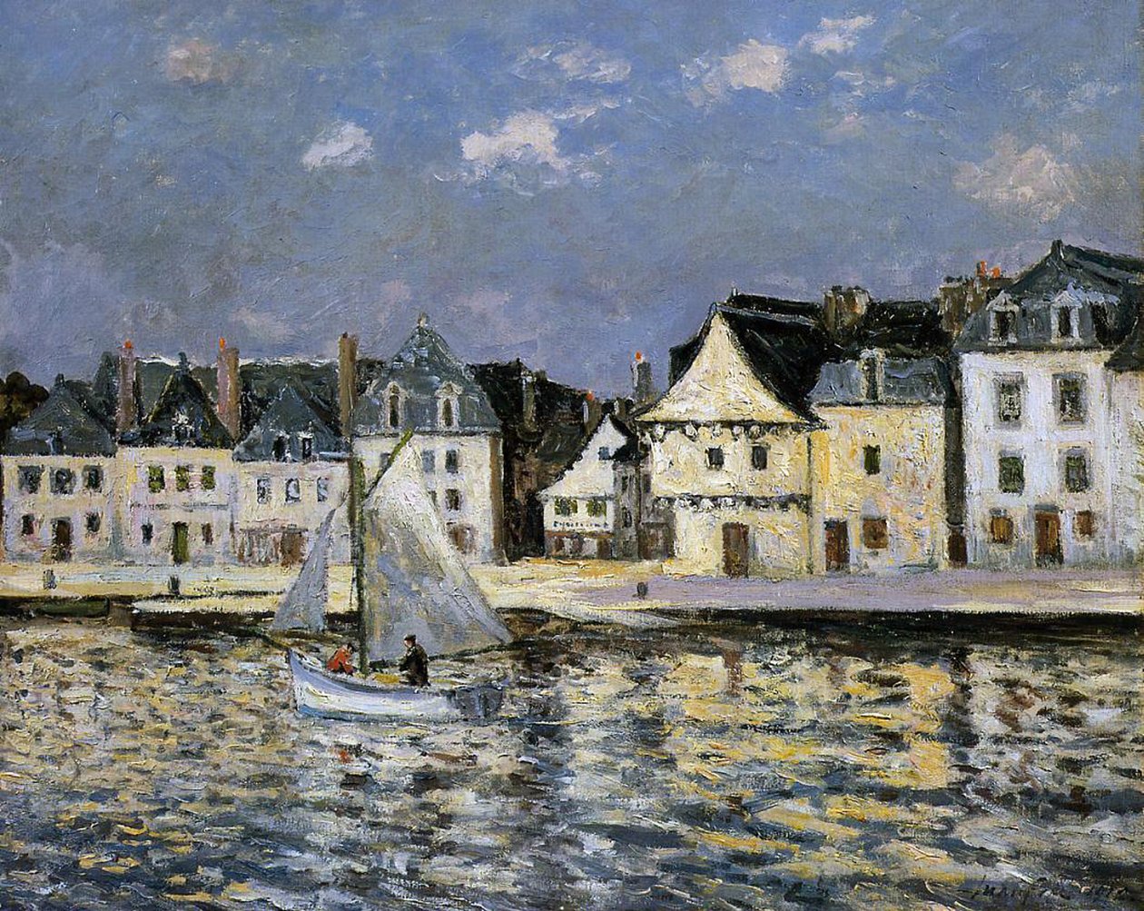 Havnen i St. Goustan, Bretagne, 1912 af Maxime Emile Louis Maufra
