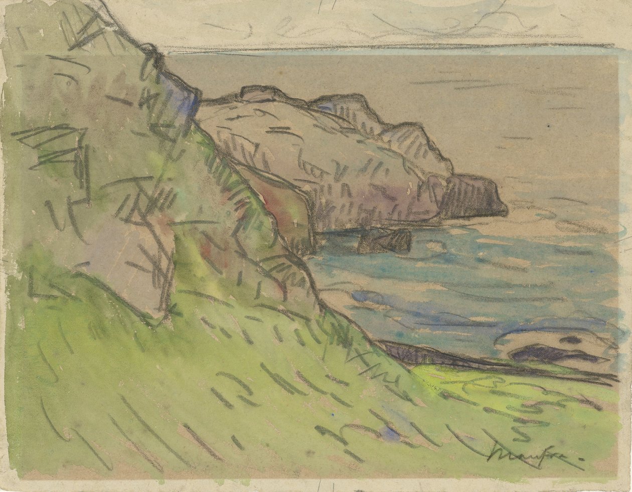 Klippekyst i Bretagne Bretonse kustlandschap af Maxime Camille Louis Maufra