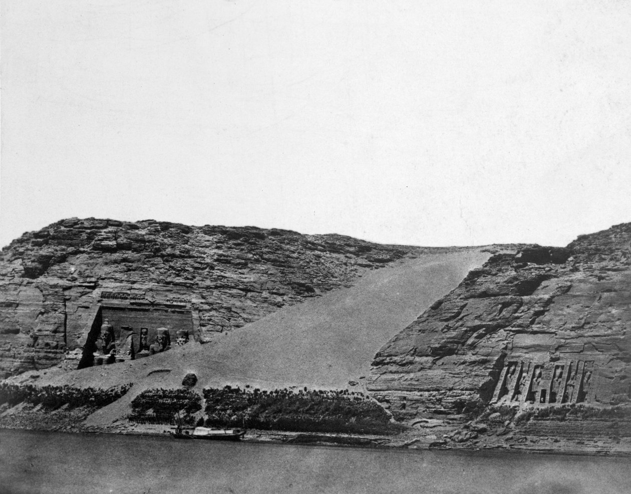 Gamle egyptiske templer, Egypten, 1852. af Maxime Du Camp