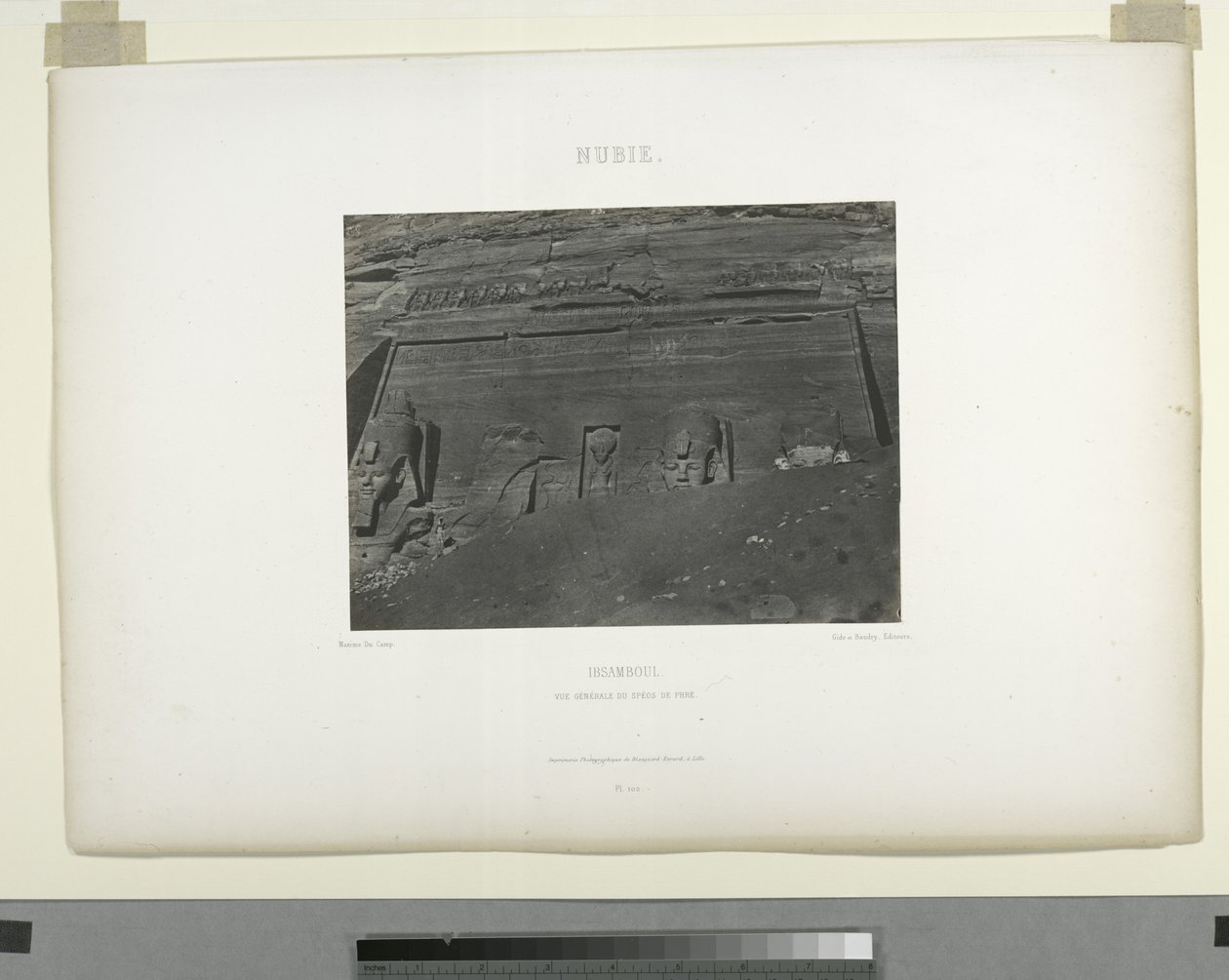 Detalje fra det store tempel, Abu Sunbul, Egypten af Maxime Du Camp