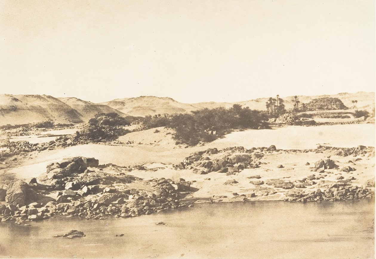 Indgang til den første grå stær nær Aswan, 1849-50. af Maxime Du Camp