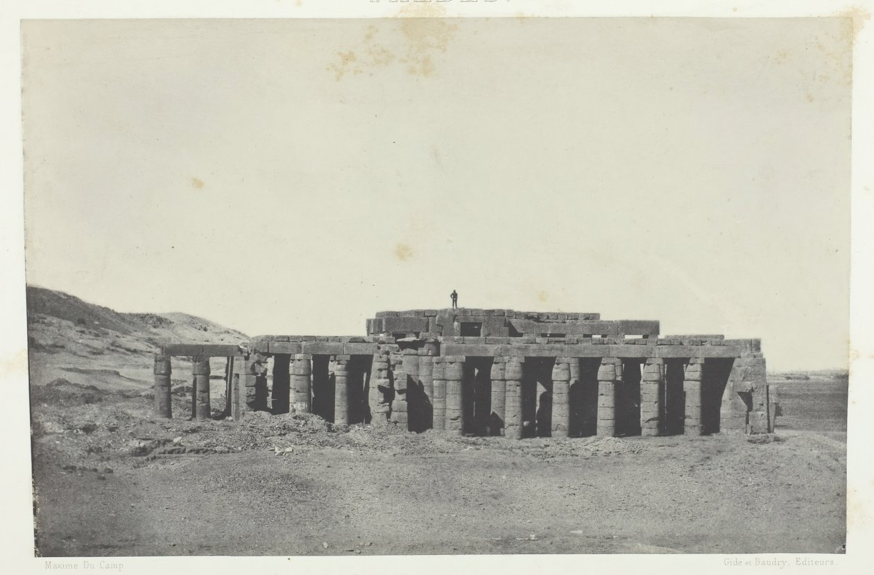 Gournah, Osymandias grav, Theben, 184951, trykt 1852. af Maxime Du Camp