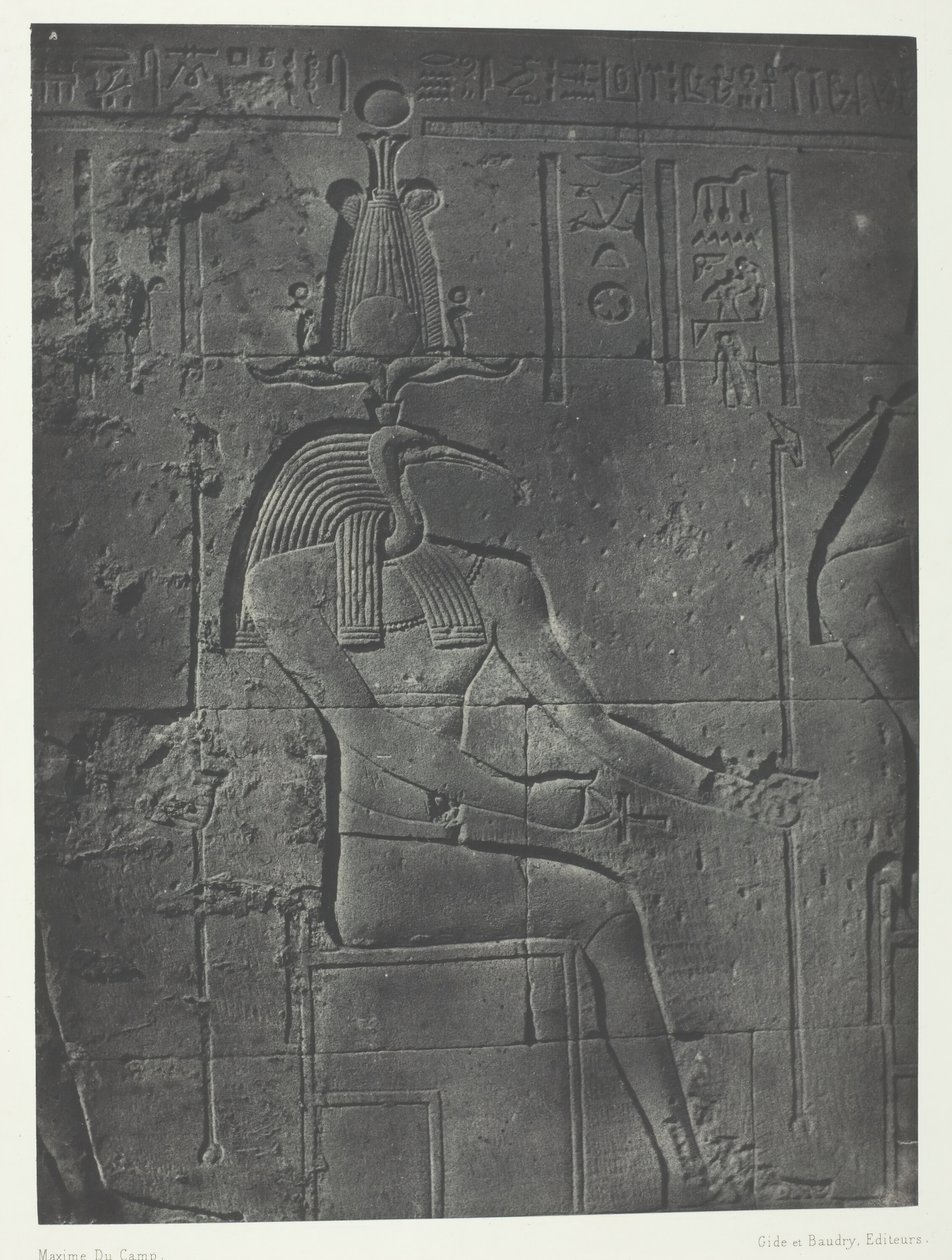 Great Temple of Isis ved Philoe, Toth Ibiocephalus, Nubia, 184951, trykt 1852. af Maxime Du Camp