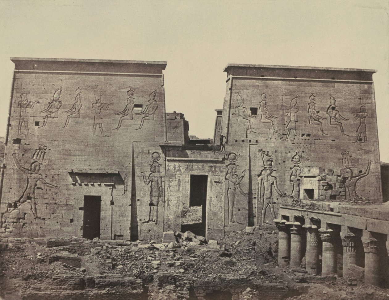 Isis’ store tempel i Philoe af Maxime Du Camp