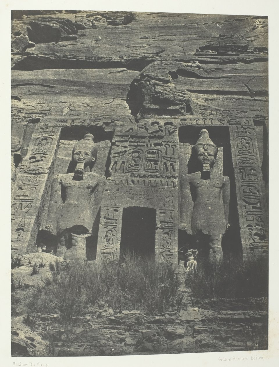 Ibsamboul, Entrance to Speos of Hathor, Nubia, 184951, trykt 1852. af Maxime Du Camp
