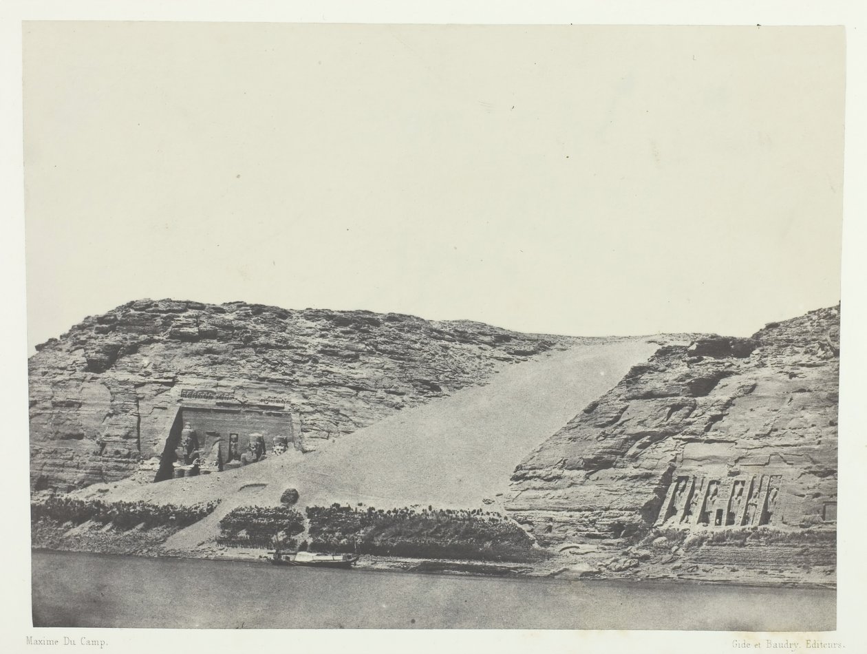 Ibsamboul, Les Deux Spéos, Nubie, 184951, trykt 1852. af Maxime Du Camp