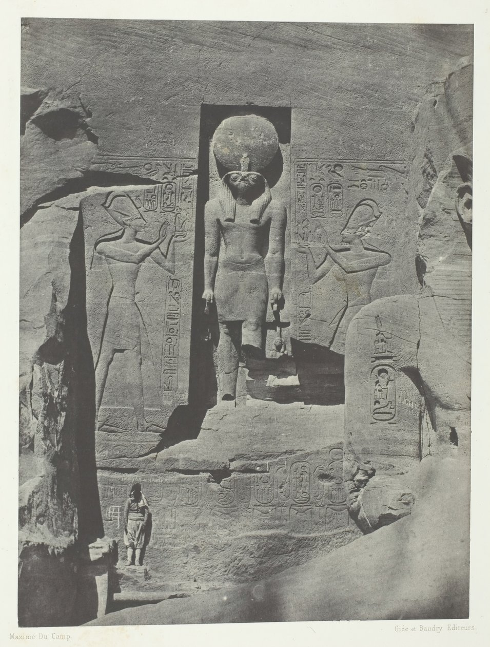 Ibsamboul, Sculptures of the Entrance to the Speos of Phrè, Nubia, 184951, trykt 1852. af Maxime Du Camp