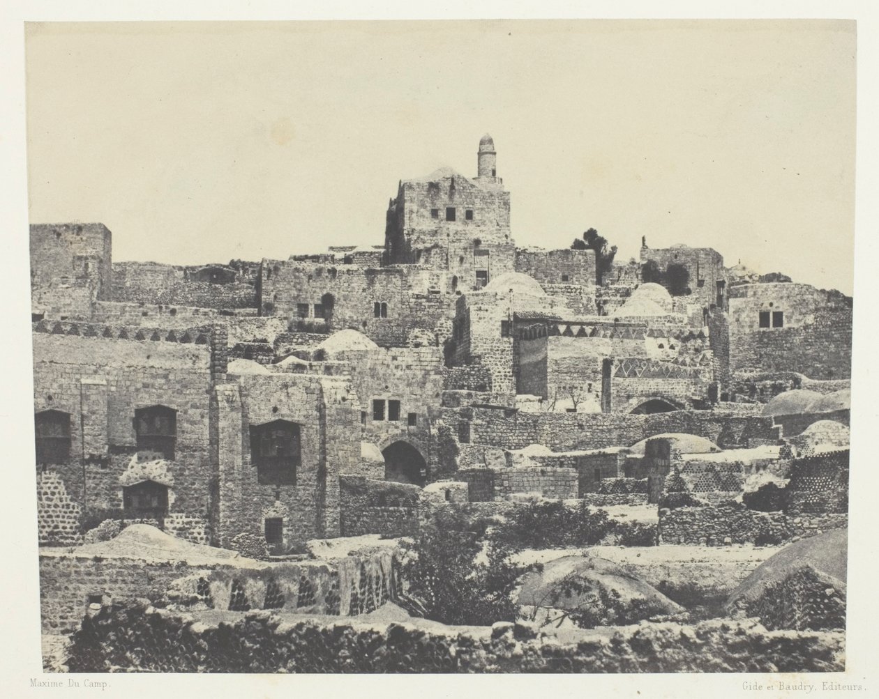 Jerusalem, det vestlige kvarter; Palæstina af Maxime Du Camp