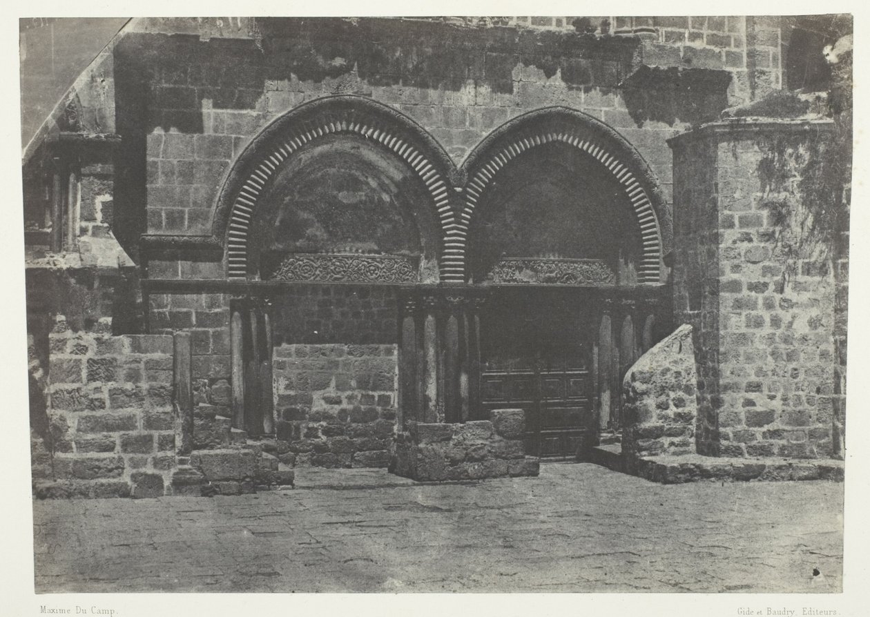 Jerusalem, Nedre arkader i Den Hellige Gravs Kirke; Palæstina af Maxime Du Camp