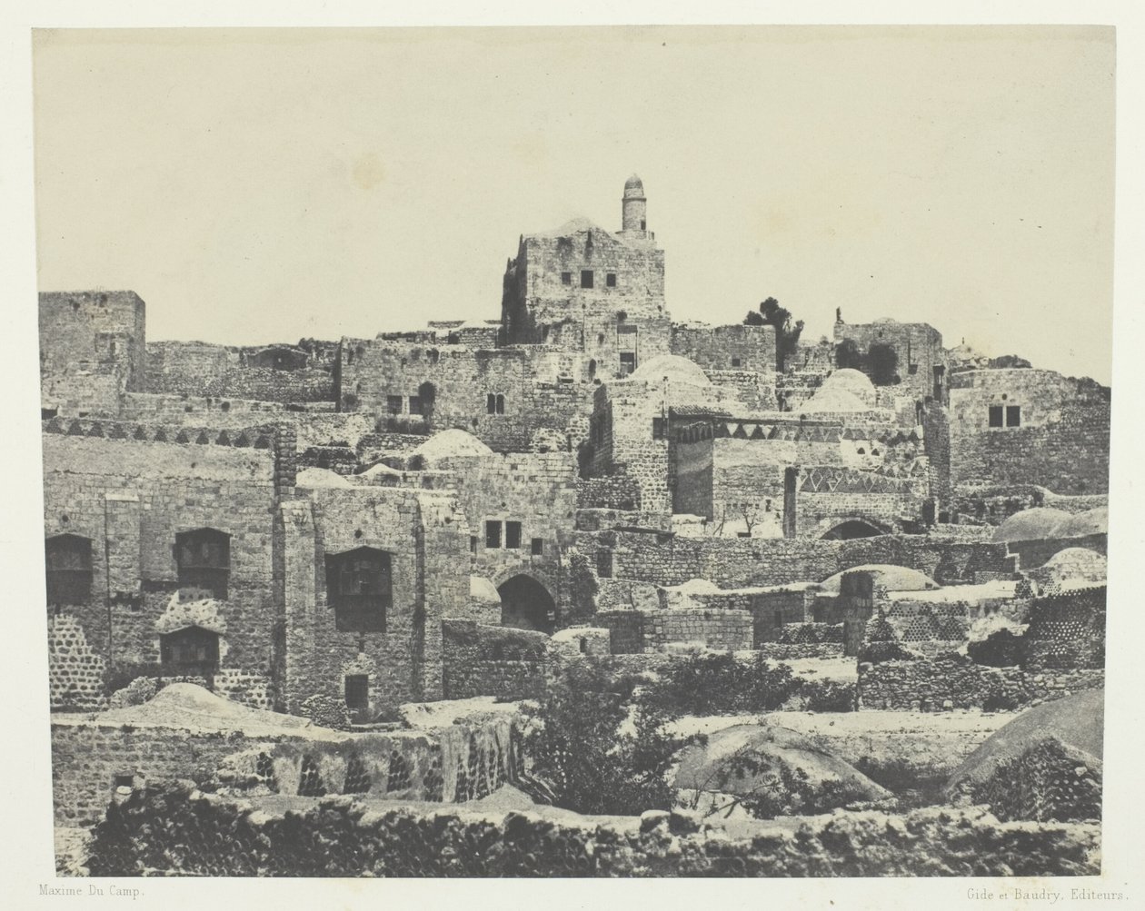 Jerusalem, det vestlige kvarter; Palæstina af Maxime Du Camp