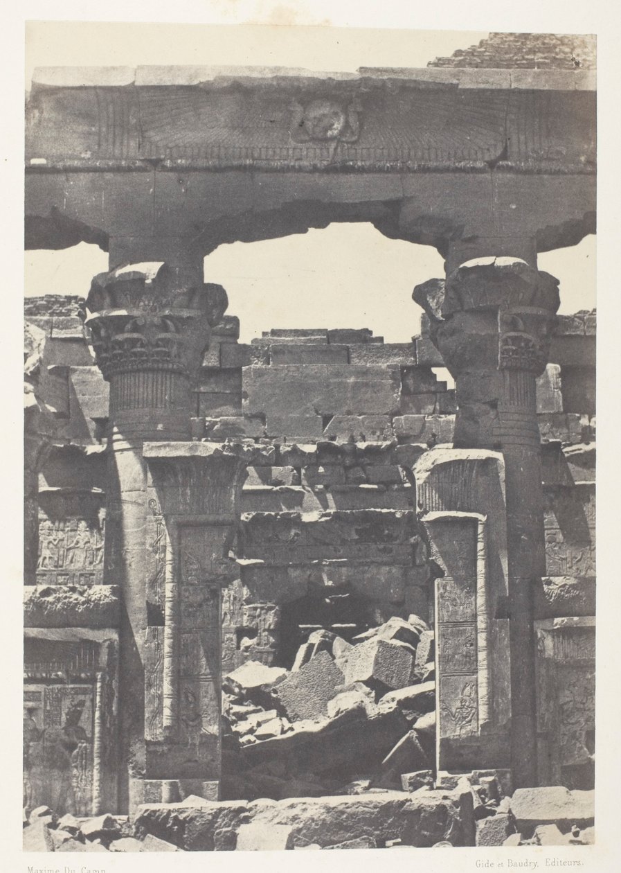 Kalabsheh, Porte du Pronaos; nubia af Maxime Du Camp