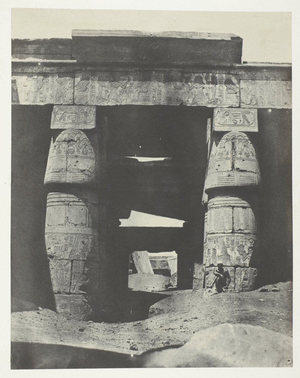 Karnak, Portico af Khons-templet; Theben af Maxime Du Camp